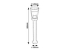 Lampa solarna Rabalux Angers 77038 popielaty