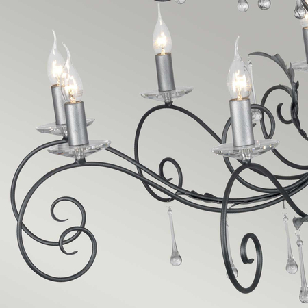 Żyrandol Elstead Lighting Amarilli patyna AML15-BLK-SILVER