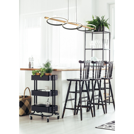 Lampa wisząca Zuma Line MD3913-3-3BWLT ALMERIA LAMPA WISZĄCA CZARNA-DREWNO/BLACK-WOOD