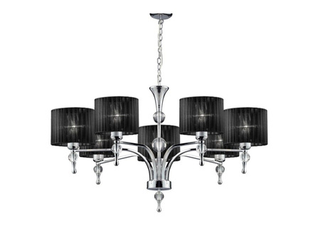 Lampa wisząca IMPRESS 7 Azzardo AZ0500 czarny/chrom
