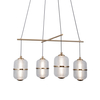 Lampa wisząca Italux Alani PND-34375-4-BK Czarny mat, złoty