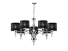 Lampa wisząca IMPRESS 7 Azzardo AZ0500 czarny/chrom