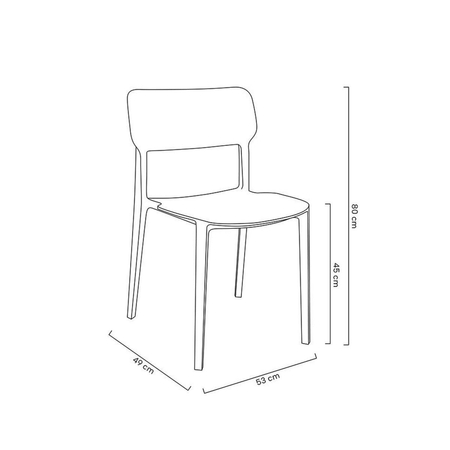 Krzesło AGAT PREMIUM czarne - polipropylen