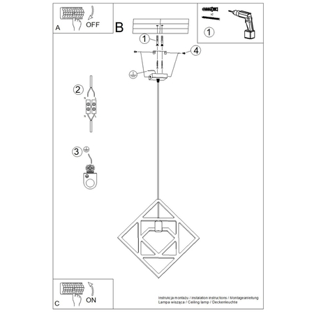 Sollux Lighting Lampa wisząca CARO SL.1757