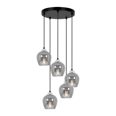 Lampa wisząca Kaja NIRA K-5612 czarny, chrom