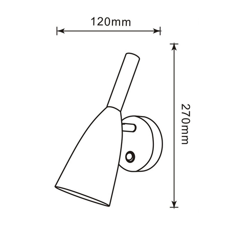 Kinkiet Solin 1xE14 czarny LP-181/1W BK