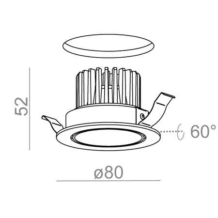 Oprawa podtynkowa AQForm 37982-M930-F1-00-12 RING next 50 LED