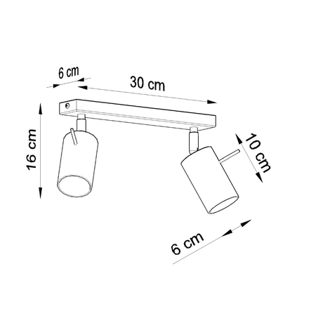 Sollux Lighting Plafon RING 2 ochra czerwona SL.1507