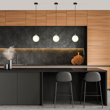 Lampa wisząca ROYAL 1 Emibig 1243/1 biały/czarny
