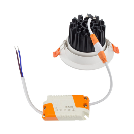 Oczko LED COB Nastawne Okrągłe 12W Białe - Biała ciepła