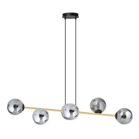 Lampa wisząca GRAVITY 6 Emibig 1237/6 czarny/złoty