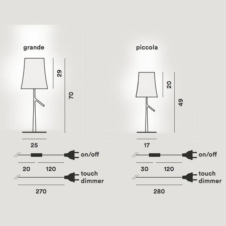 Lampa stołowa Foscarini 2210012-25 Birdie piccola