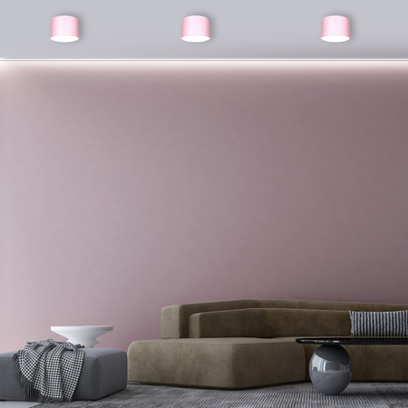 Milagro Lampa sufitowa DIXIE Pink 1xGX53 MLP7553 RÓŻOWY / BIAŁY