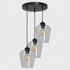 Milagro Lampa wisząca SANTIAGO CLEAR 3xE27 MLP6611 CZARNY