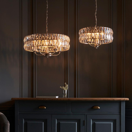 Lampa wisząca Endon Lighting Clifton 104467 nikiel