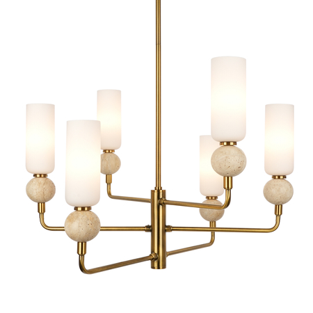 Lampa wisząca Italux Santos PND-95331-6-BRSS Mosiężny