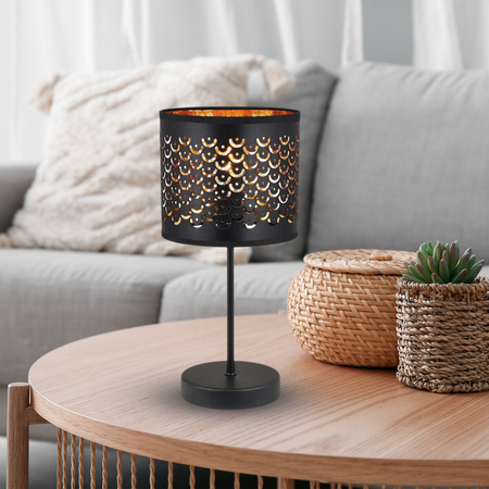 Milagro Lampka nocna MORGAN 1xE27 ML1802 CZARNY + ZŁOTY