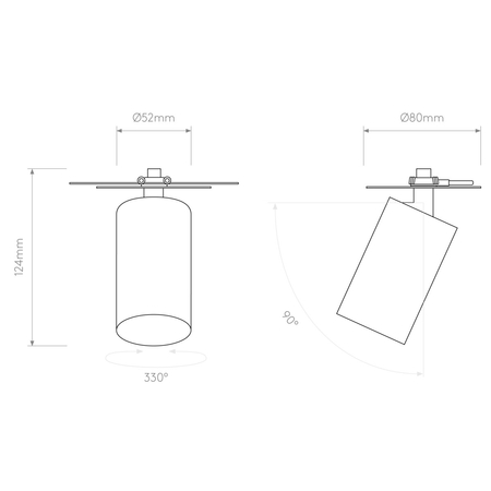 Spot Astro Can 50 Recessed 1396029 Matowy Czarny