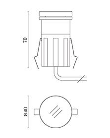 Oprawa wpuszczana Ares 10017740 Tapioca
