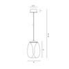 Lampa wisząca Azzardo PAMELA AZ6184 BRASS