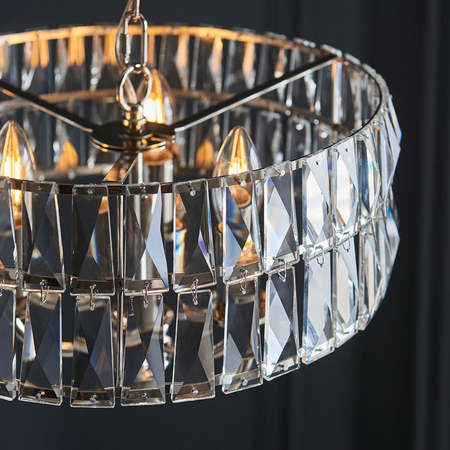 Lampa wisząca Endon Lighting Clifton 104466 nikiel