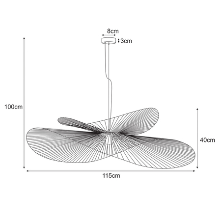 Lampa wisząca Kaja KAPELUSZ KP-28 czarny