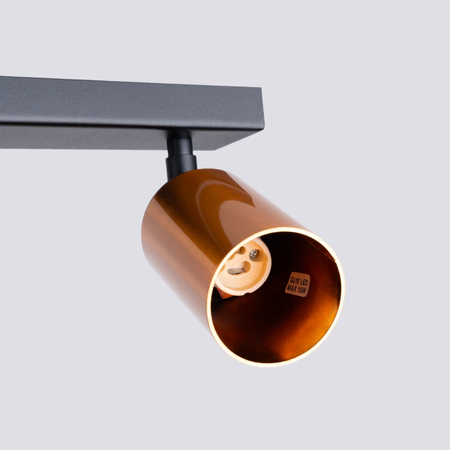 Sollux Lighting Plafon WINX 6L czarny/miedź SL.1380
