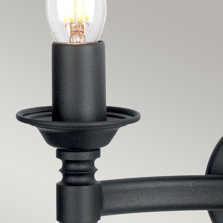 Kinkiet Elstead Lighting Saxon czarny SAX2-BLK