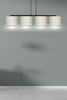 Lampa wisząca HILDE 4 BL WHITE Emibig 1052/4 biały/czarny