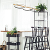Lampa wisząca Zuma Line MD3913-3-3BWLT ALMERIA LAMPA WISZĄCA CZARNA-DREWNO/BLACK-WOOD