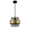 Lampa wisząca Miele duża 1xE27 złota/dymna LP-866/1P SM/GD