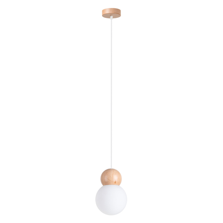 Sollux Lighting Lampa wisząca PEKKA 3P biała/naturalne drewno SL.1391