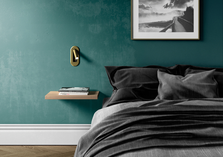 Lampa ścienna podtynkowa PALACE mosiądz mat LED 3W 3000K + włącznik dotykowy