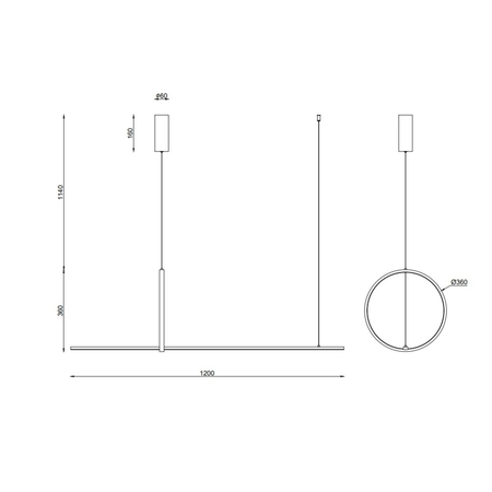 Lampa wisząca Azzardo PELLE AZ5756 BLACK