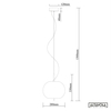 Złota lampa wisząca LED Apple P