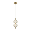 Lampa wisząca Italux Lazie PND-29038-2-GD Mosiężny, przezroczysty