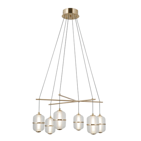 Lampa wisząca Italux Alani PND-34375-6-HBR Złoty