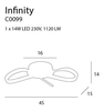 Plafon Maxlight INFINITY C0099 chrom