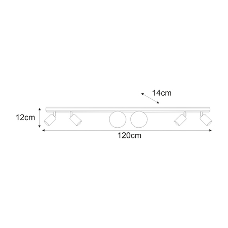 Lampa sufitowa Kaja SWING K-5492 czarny, biały