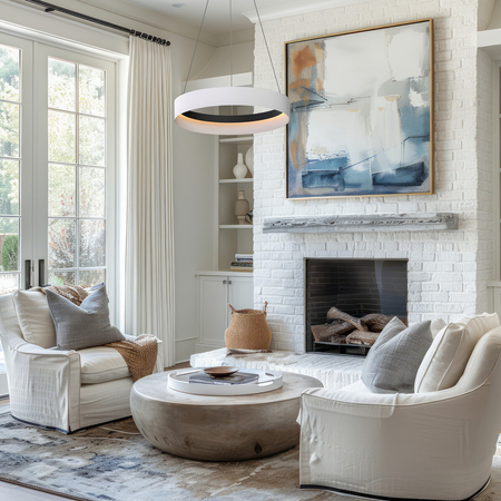 Milagro Lampa wisząca ORBITA 52W LED ML1186 BIAŁY + CZARNY