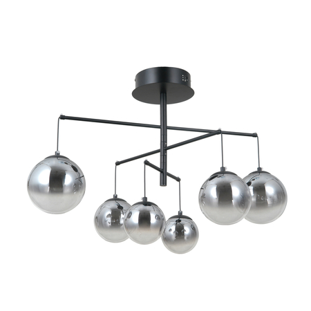 Lampa wisząca Italux Velada PND-34381-6-BK Czarny mat