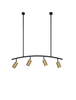 Lampa wisząca Luces Exclusivas CAYES czarny/złoty LE42618