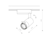 Reflektor PROFILE ZOOM LED Nowodvorski 7626 czarny
