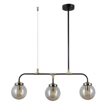 Lampa wisząca Italux Valpena PND-48882-3 Czarny mat, antyczny brąz
