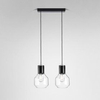 Lampa wisząca AQForm Modern Glass Barrel E27 x 2 Czarny Struktura