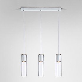 Lampa wisząca AQForm Modern Glass Barrel GU10 X 3 Biały Struktura