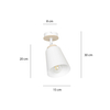 Lampa sufitowa ATLAS 1 WHITE Emibig 724/1 biały