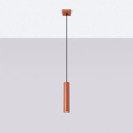 Sollux Lighting Lampa wisząca LAGOS 1 ochra czerwona SL.1489