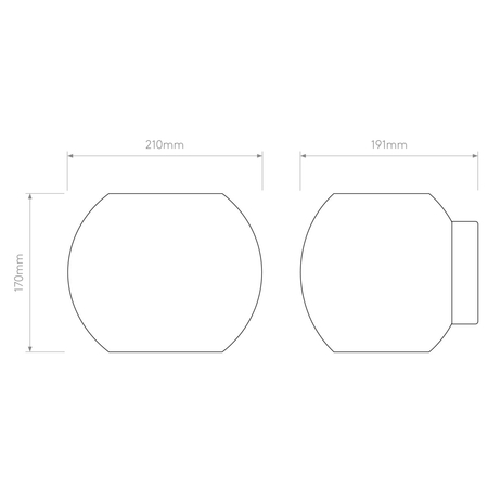 Kinkiet Astro Luna 1489002 Dymione Mleczne Szkło