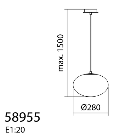 Lampa wisząca PRESS czarny 1xE27 Ø28cm szkło mleczne